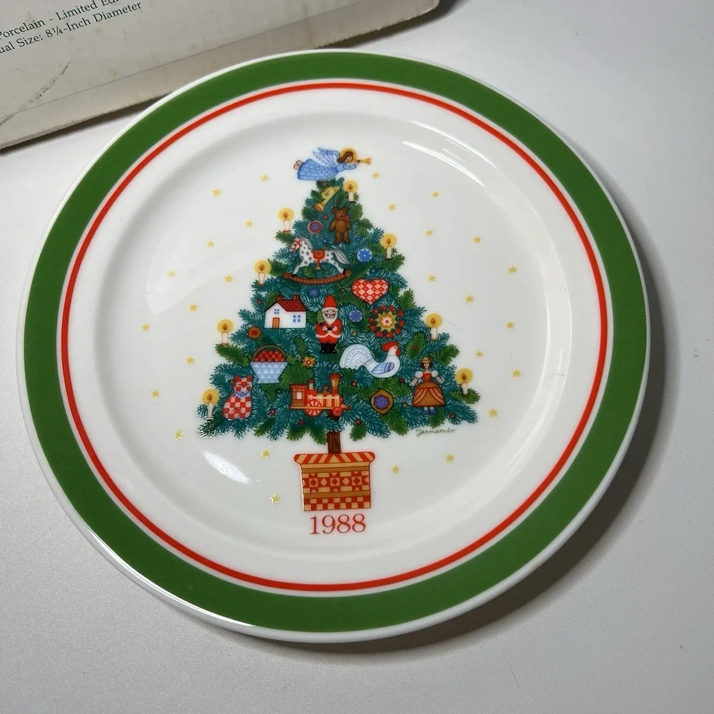Vtg‎ 1988 Hallmark Trees of Christmas Plate Country Christmas W/Box